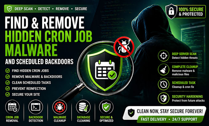 find and remove cron job malware and hidden backdoors