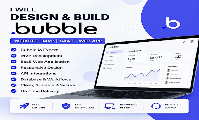 design bubble website bubble mvp saas bubble app developer