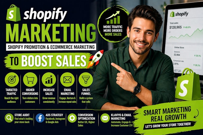 Do shopify marketing, shopify promotion and ecommerce marketing to ...