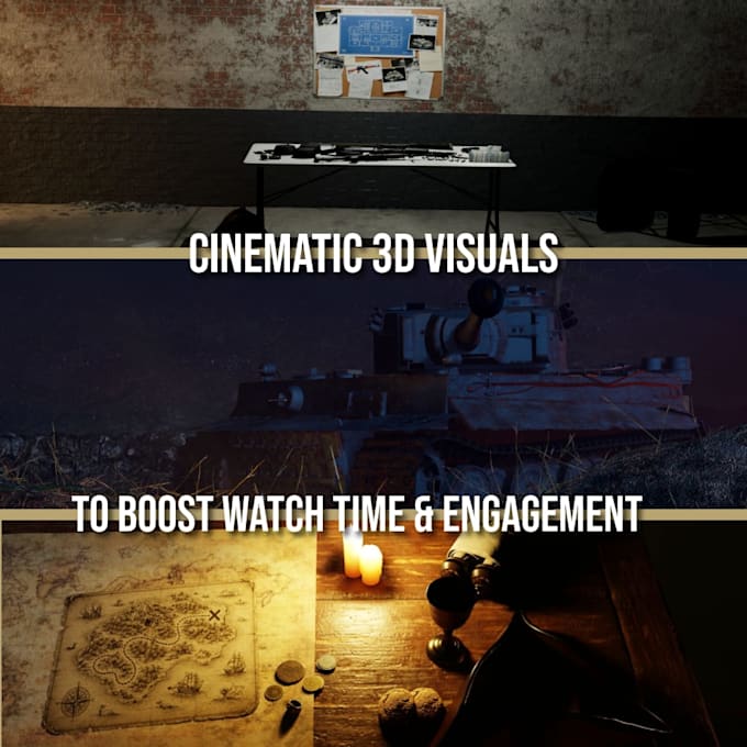 create cinematic 3d scenes and visual sequences for videos