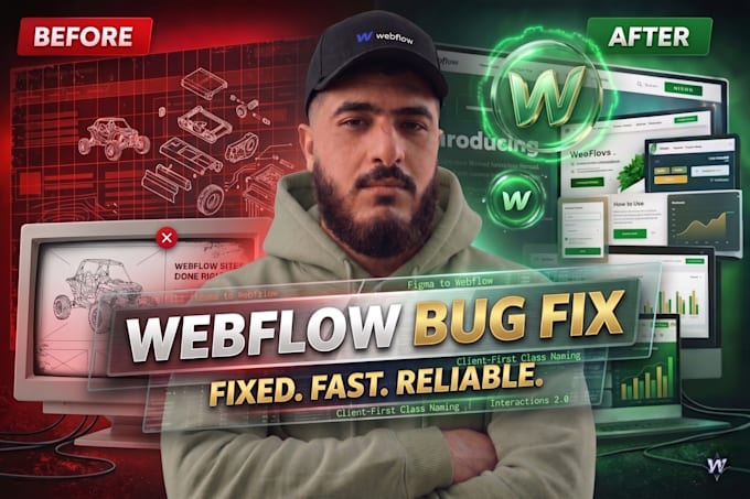 fix webflow bugs, webflow full audit, optimize site