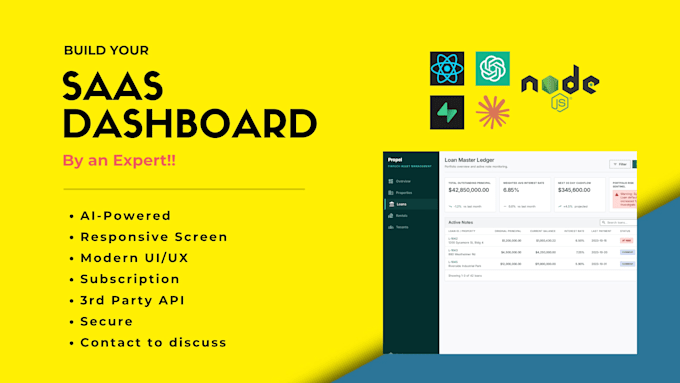 build ai powered saas dashboard app