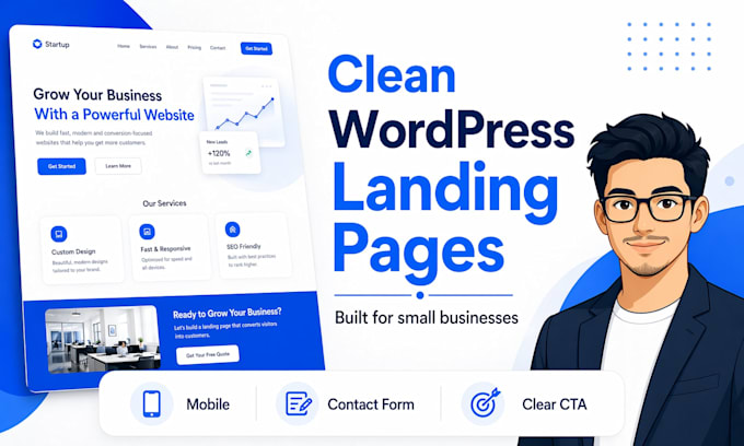 build a clean wordpress landing page for your business