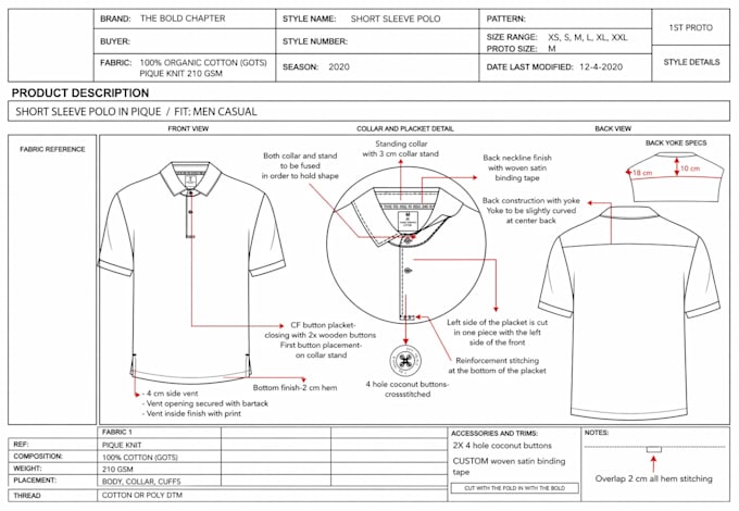 design tech pack for oversized tshirt hoodie and joggers