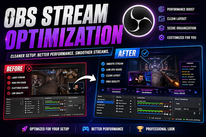 optimize your obs stream setup for performance and clean layout