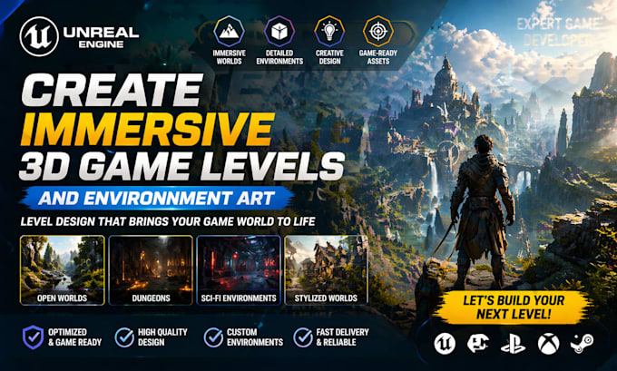 create immersive 3d game levels and environment art level design