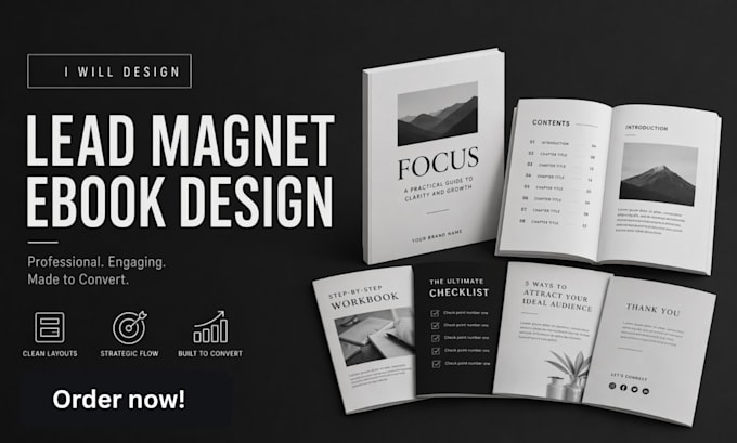design PDF lead magnet design with high conversion rate, top ranking