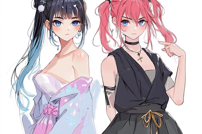 draw custom anime pfp, oc or fanart