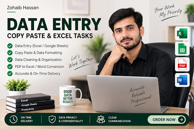 accurate data entry and PDF to excel conversion