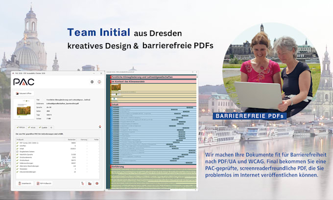 create accessible PDF, screenreader friendly, pac ready