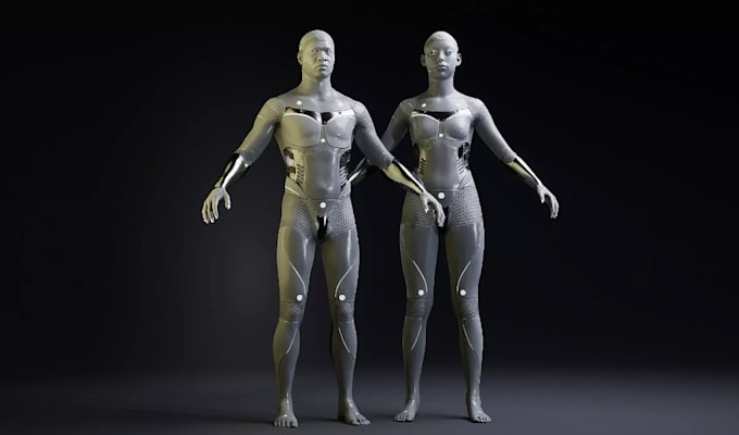 Humanoid robot metahuman character,3d heavy armor outfit,cc4 avatar,ue5 ...