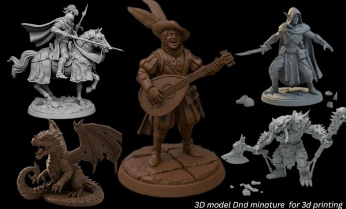 3d sculpt character model statue dnd miniature for 3d printing by ...