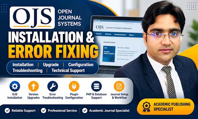 install, upgrade and fix ojs journal website errors