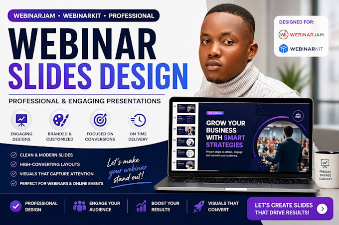 create high converting webinar slides for your webinar presentation