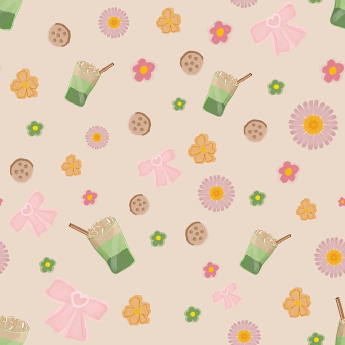 design beautiful custom repeating patterns for textiles stationery merchandise