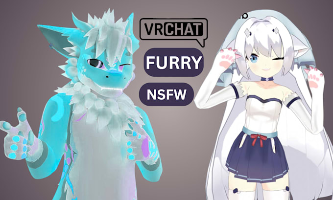 do 3d vrchat avatar vtuber character model character design vr rigging nsfw