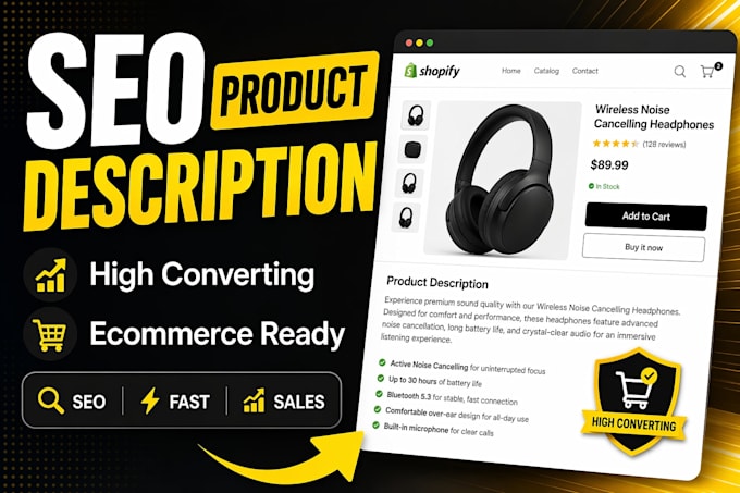 write SEO product descriptions for ecommerce and small business