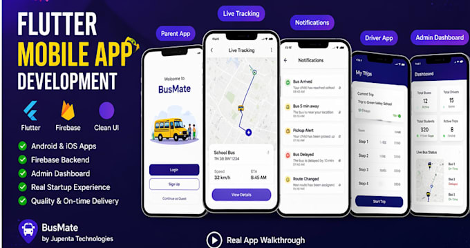 build flutter mobile app with firebase backend