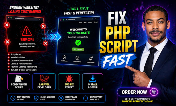 fix install and customize codecanyon php script fast