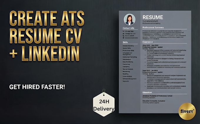 Create ats friendly resume cv and linkedin profile by Its_deepakk5 | Fiverr