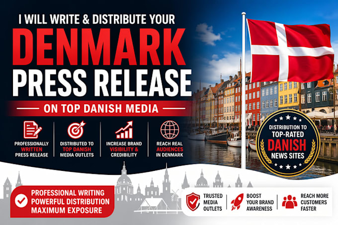 write and distribute your press release on top denmark media outlets
