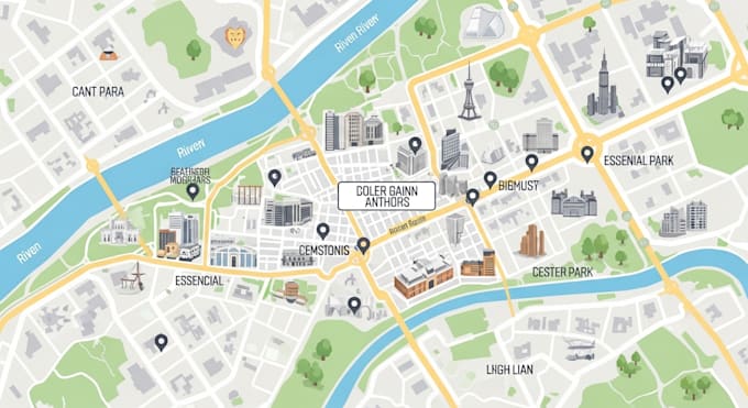 design vector maps, site plans, and floor plan designs