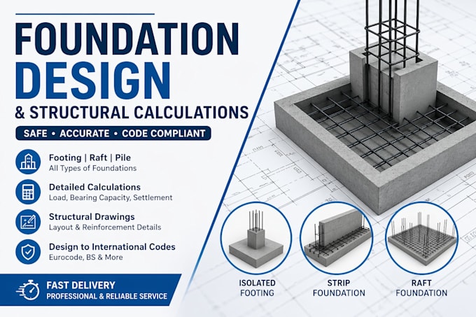 design foundation and structural calculations commercial building