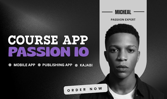 develop online course, mobile app and course website with passion io passion io