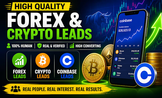 high quality forex leads, crypto leads, forex comcast list, coinbase leads