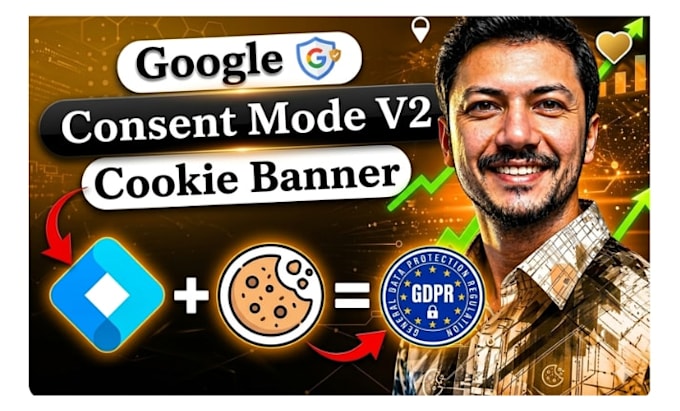 setup google consent mode v2, gdpr cookie consent banner and cmp and meta pixel