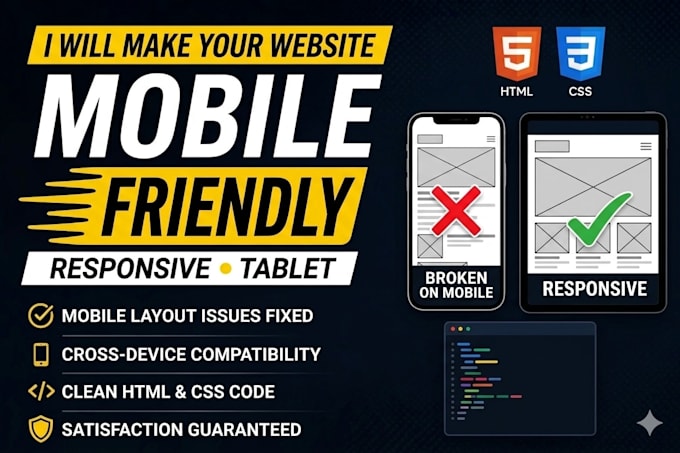 make your website mobile friendly and responsive