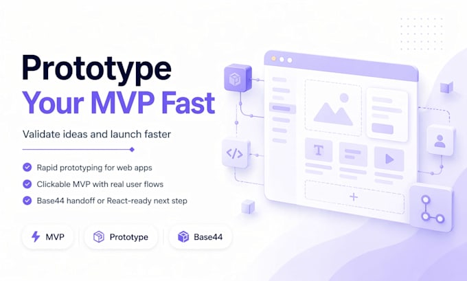 build a clickable mvp prototype in base44, validate your idea before you code