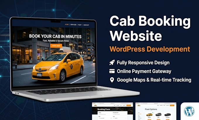 build a custom wordpress website for your cab or transport business