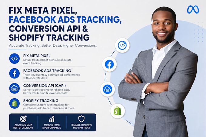 fix meta pixel, facebook ads tracking, conversion API and shopify tracking