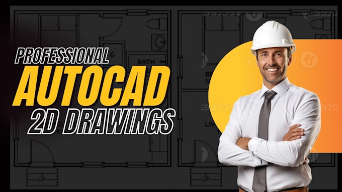 draw professional autocad 2d floor plans, elevations, and permit drawings