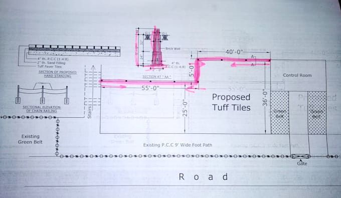 draw house 2d map, estimation of all types building material