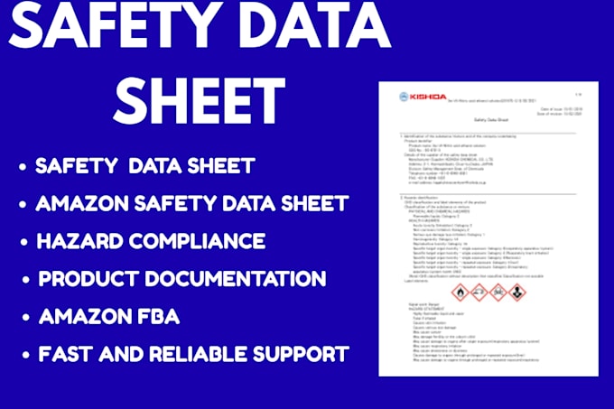 prepare safety data sheet, product documentation, amazon hamzat compliance, fba