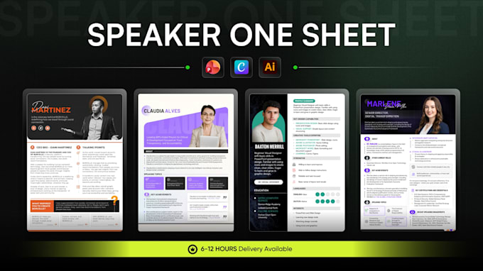 design a professional speaker one sheet