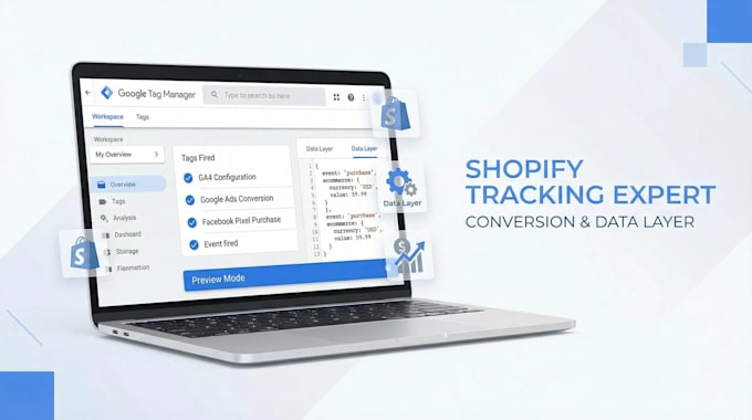 fix shopify conversion tracking, data layer, GTM, ga4 and google ads