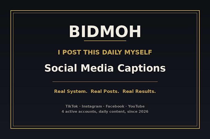 write social media captions, the same ones I post daily myself