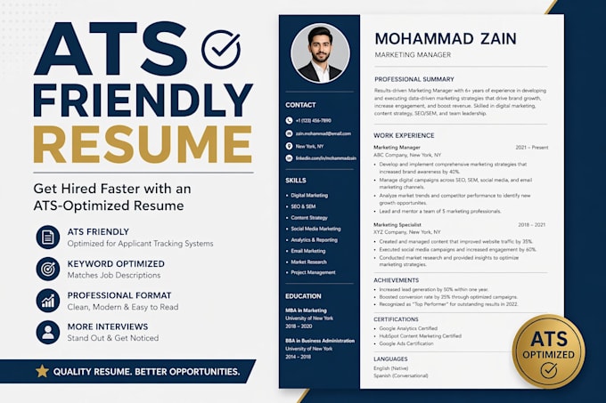 professional ats freindly resume