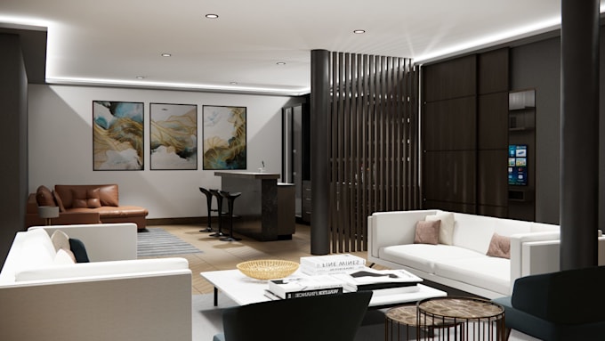 design and render realistic interior spaces
