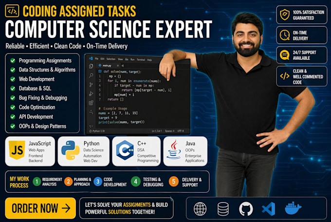 do coding assignments, app and game development projects in c, cpp, python, java