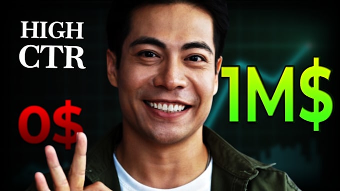 design high CTR youtube thumbnails