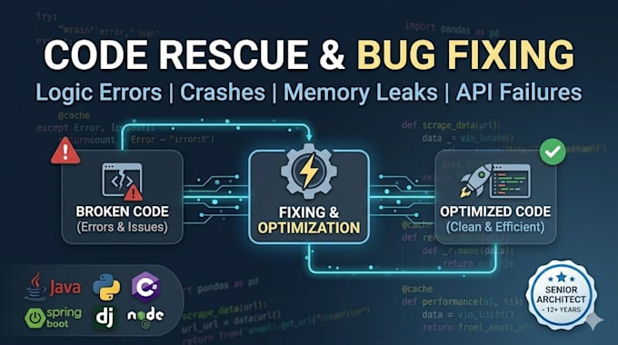 fix your software bugs and provide technical code rescue