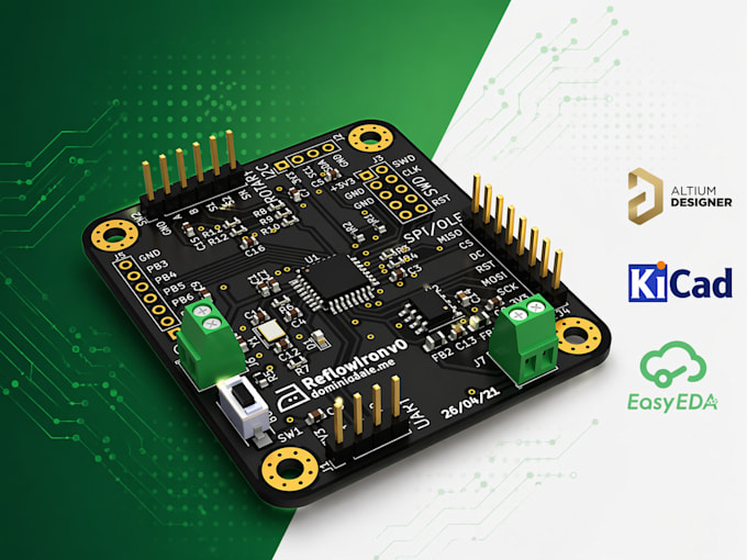 design pcb layout, schematic, and gerber files for iot, esp32, and stm32 project