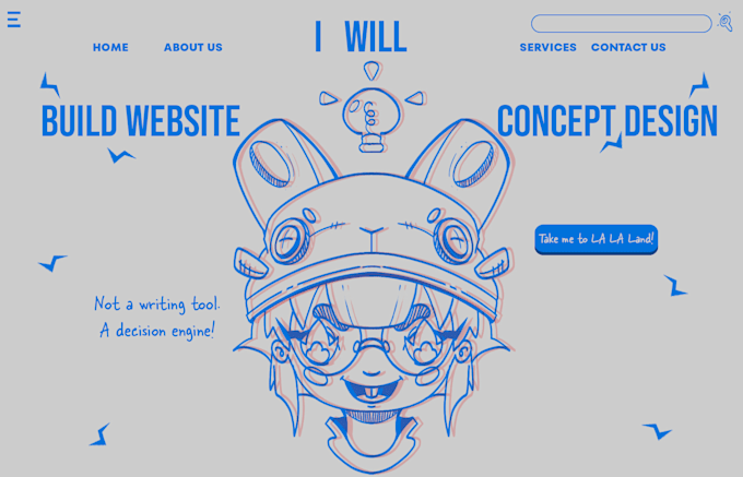 create a high end website concept design and UI visuals