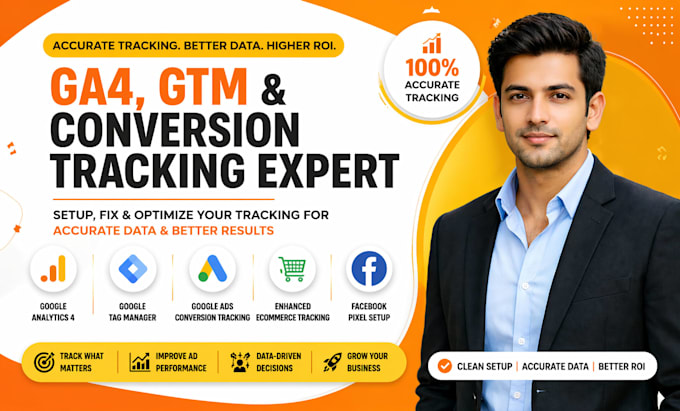 setup ga4, google ads conversion tracking, enhanced ecommerce and GTM track