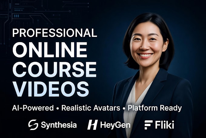 Create online course elearning video with synthesia heygen fliki ai by ...