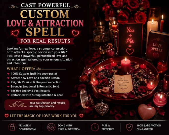 Cast a powerful custom love and attraction spell for results by ...